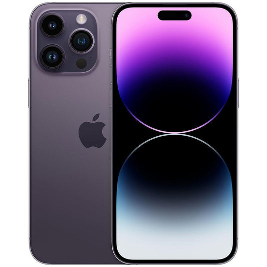 front view of purple iPhone 14 Pro