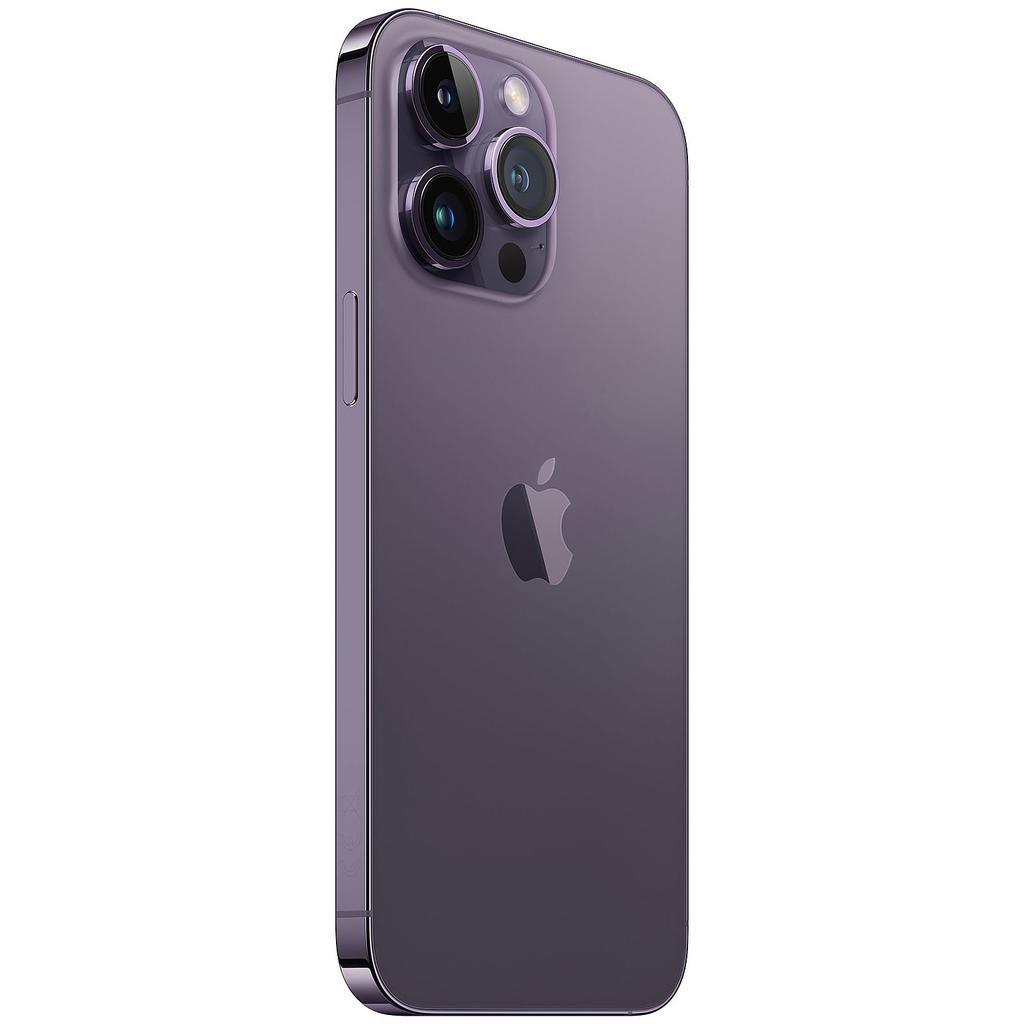 side view of iphone 14 pro purple