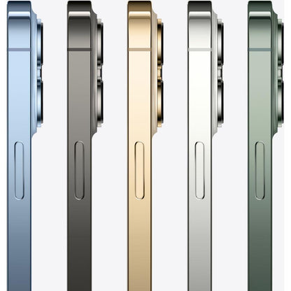 Pre Owned Apple iPhone 13 Pro Max 512GB Silver with Side View and Multicolor Options